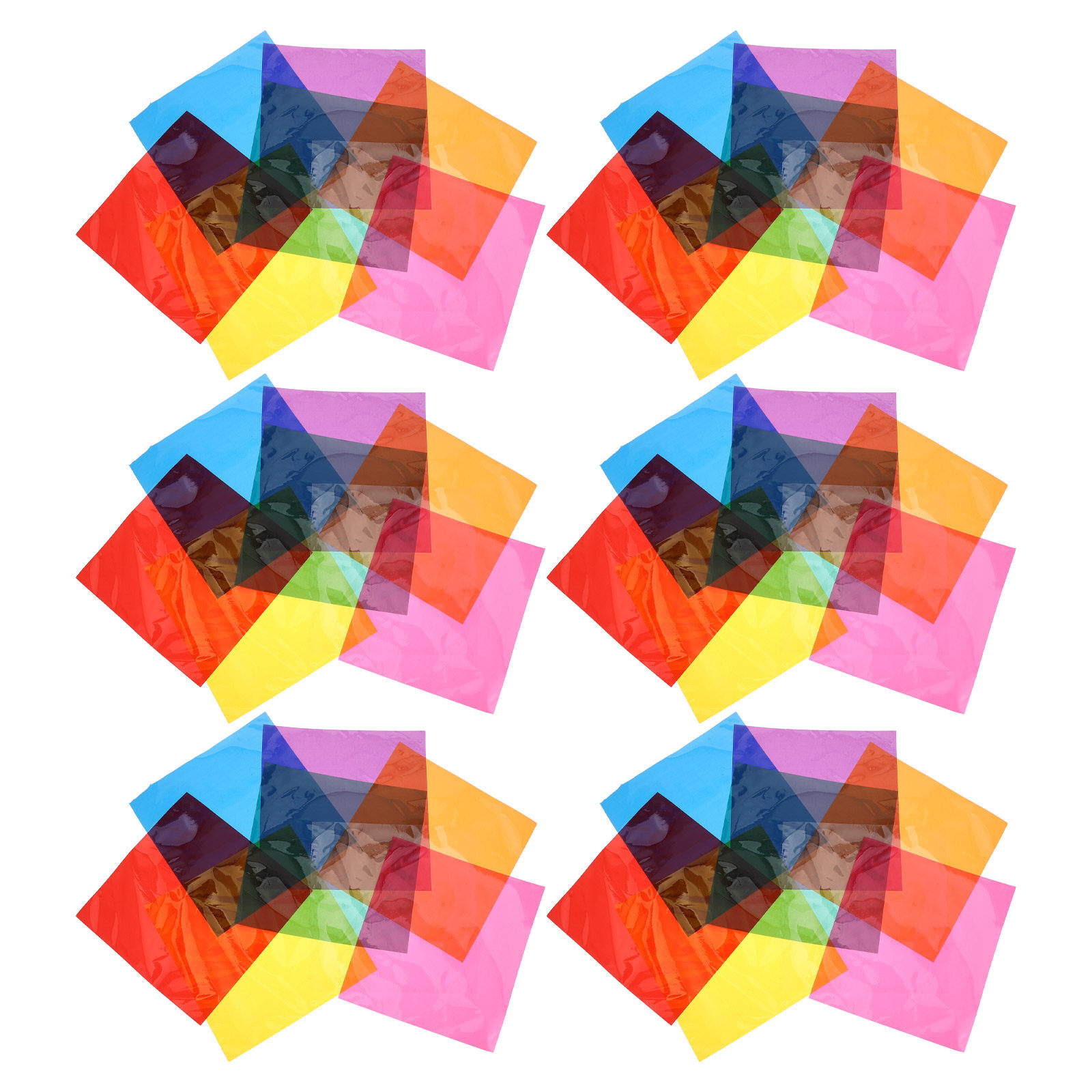 90Pcs Colored Cellophane Paper - Craft Embellishment 评论和价格