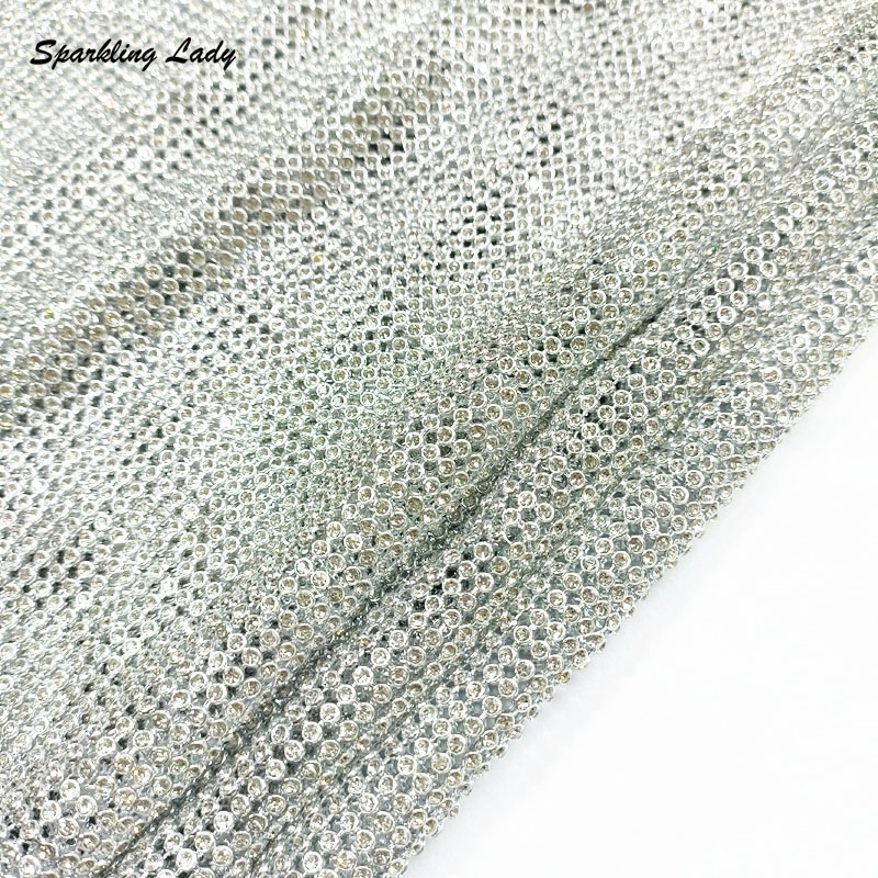 3MM Fashion Metal Rhinestone F - Crystal Mesh Fabric 评论和价格