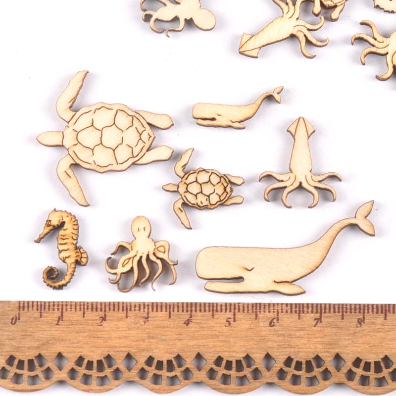 20Pcs 25-40mm Sea Turtle/horse - Craft Embellishment 评论和价格