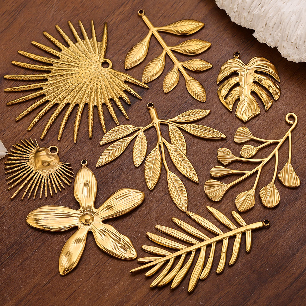 5PCS Stainless Steel Large Lea - Embellishment Crafts 评论和价格