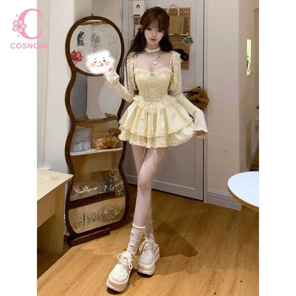 Sweet Lolita Camisole Dress Se - Elastic Lace Trim 评论和价格