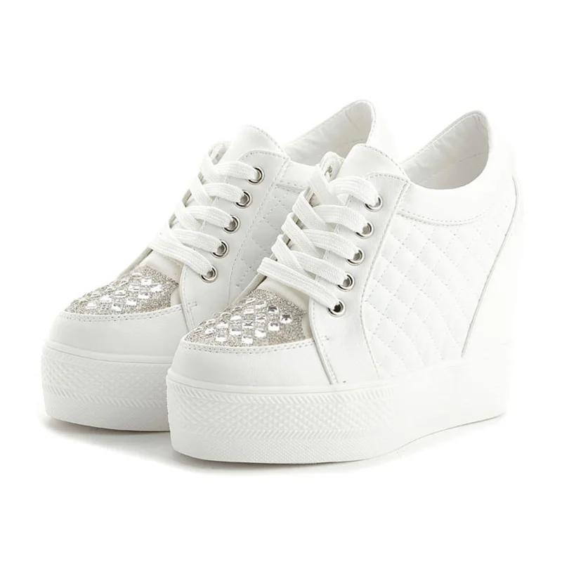 Fashion Sneakers Women Platfor - Crystal Mesh Fabric 评论和价格