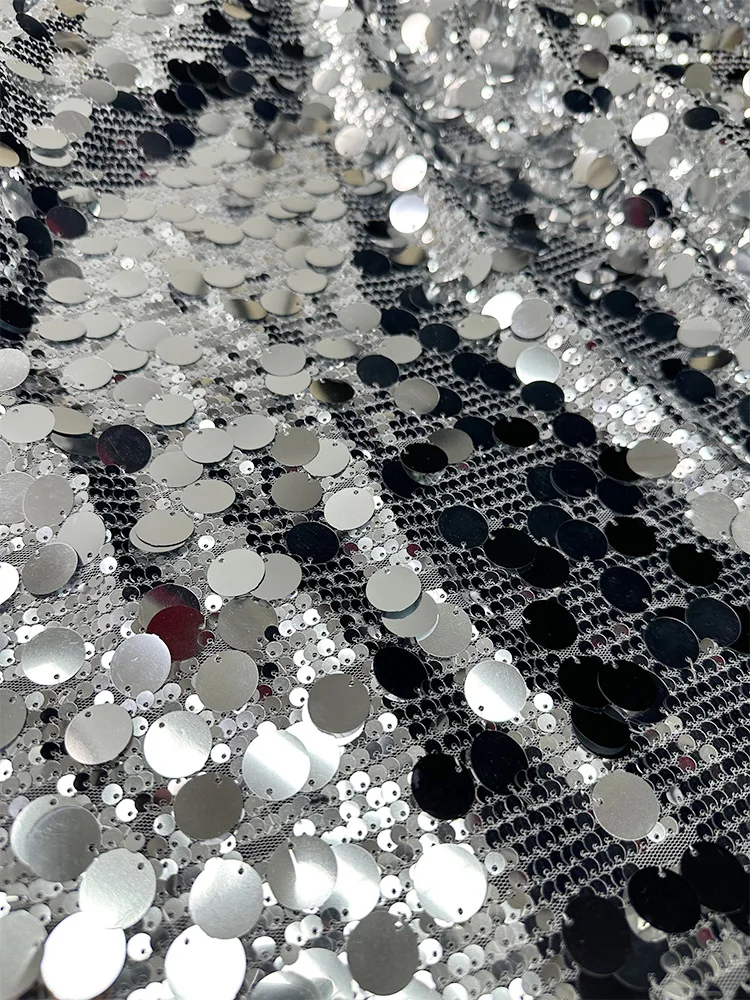Sequin Fabric Mesh Diy Backgro - Crystal Mesh Fabric 评论和价格