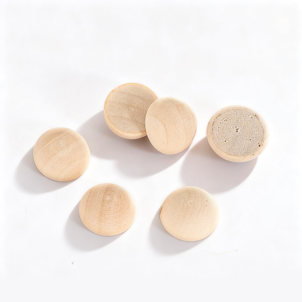 100/150/200pcs 15mm Half Wood  - Craft Embellishment 评论和价格