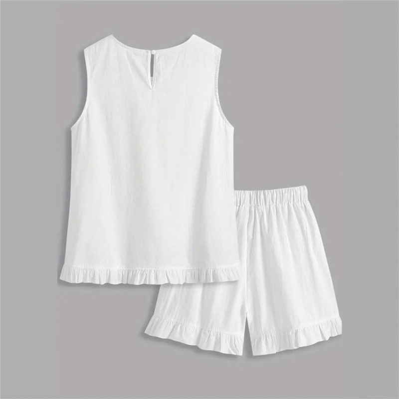 New Women Summer 2Piece Set Wh - Elastic Lace Trim 评论和价格
