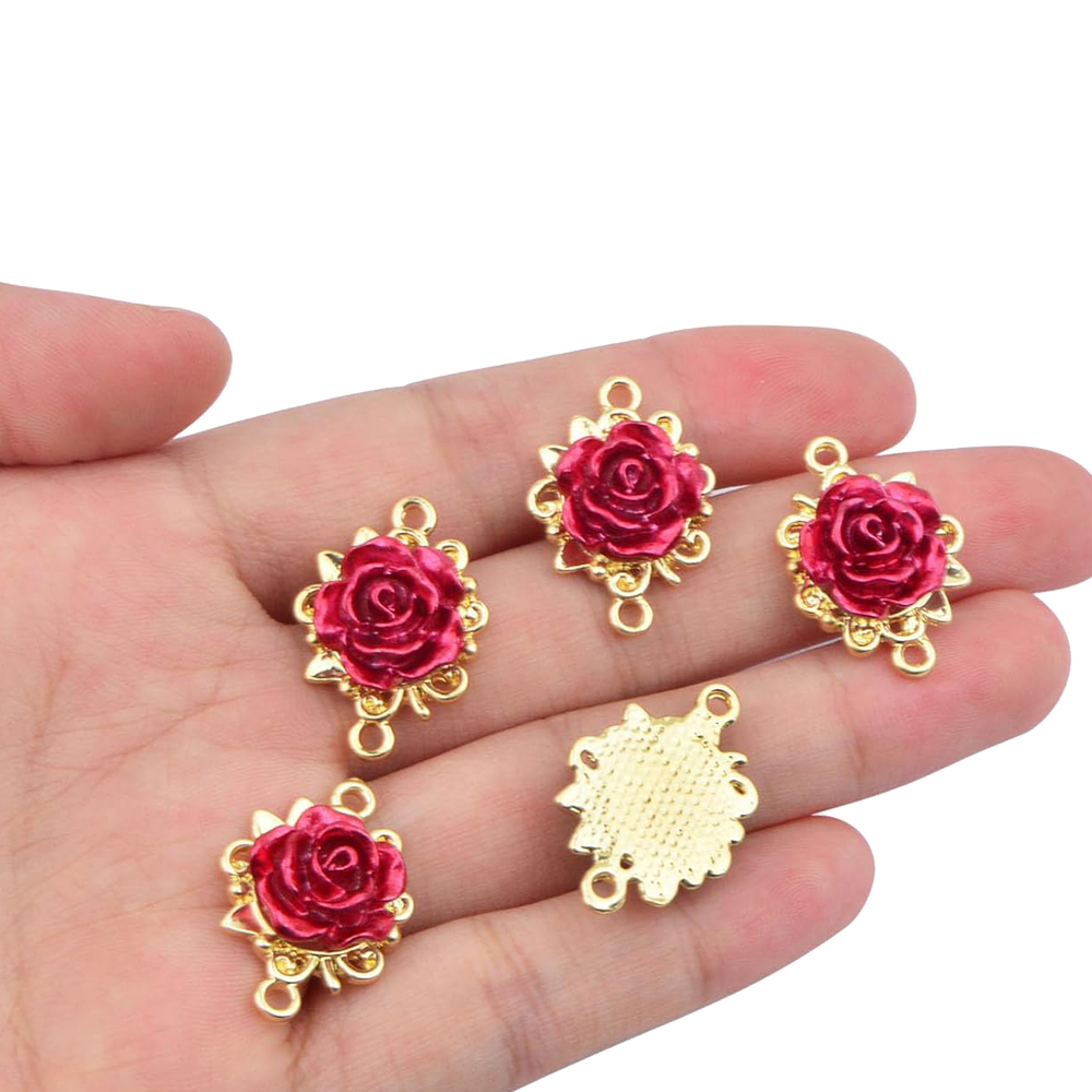 5/10pcs Rose Charms 3D Rose Fl - Embellishment Crafts 评论和价格