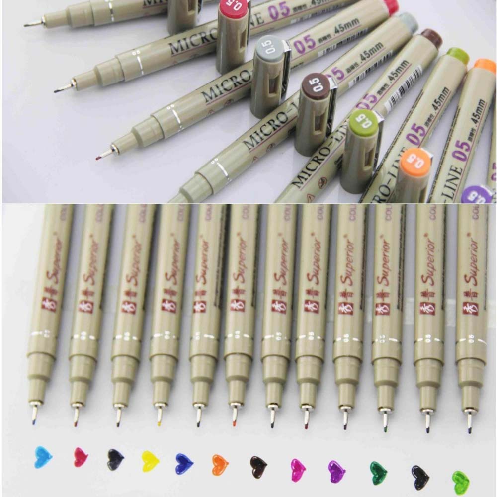 12 Colors Porous-Point Pens Dr - Copic Marker Sketch 评论和价格
