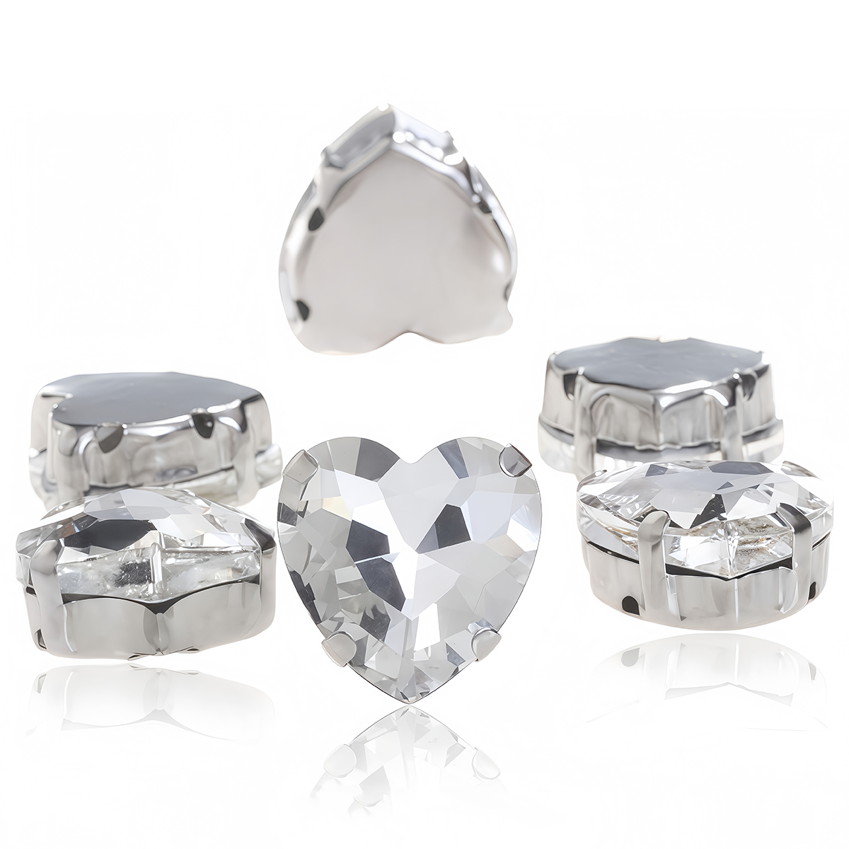Heart Shape Glass Rhinestones  - Sew On Rhinestone 评论和价格