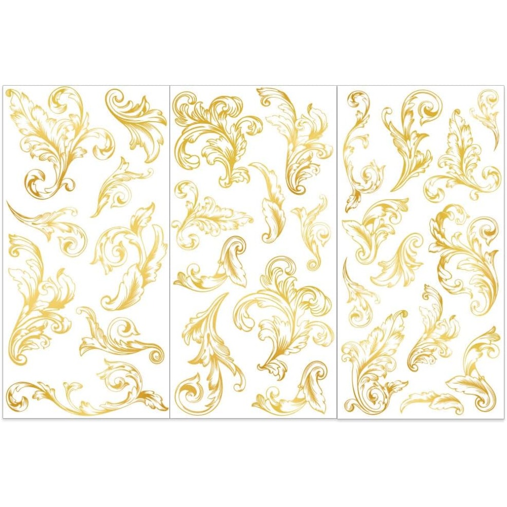 3pcs/Set Damask Rub on Transfe - Embellishment Crafts 评论和价格