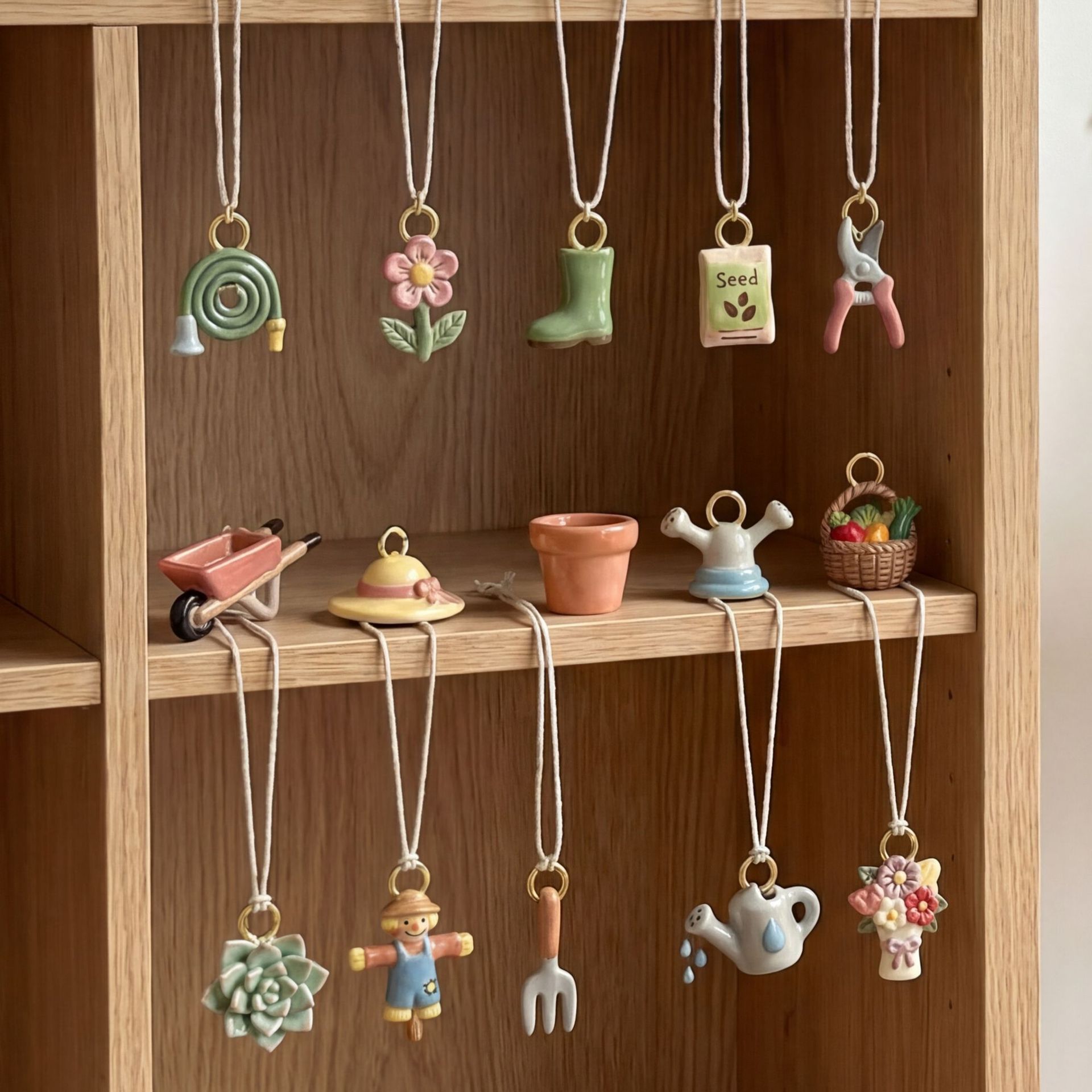 5Pcs Garden Series Fork Charms - Embellishment Crafts 评论和价格