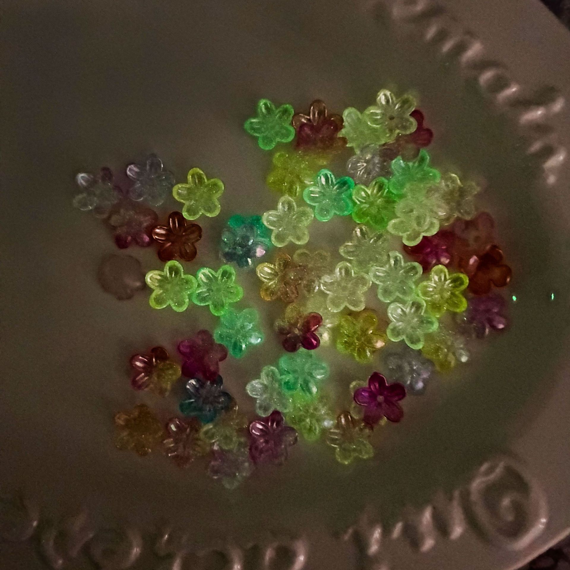 100Pcs/lot 12mm Colorful Lumin - Embellishment Crafts 评论和价格