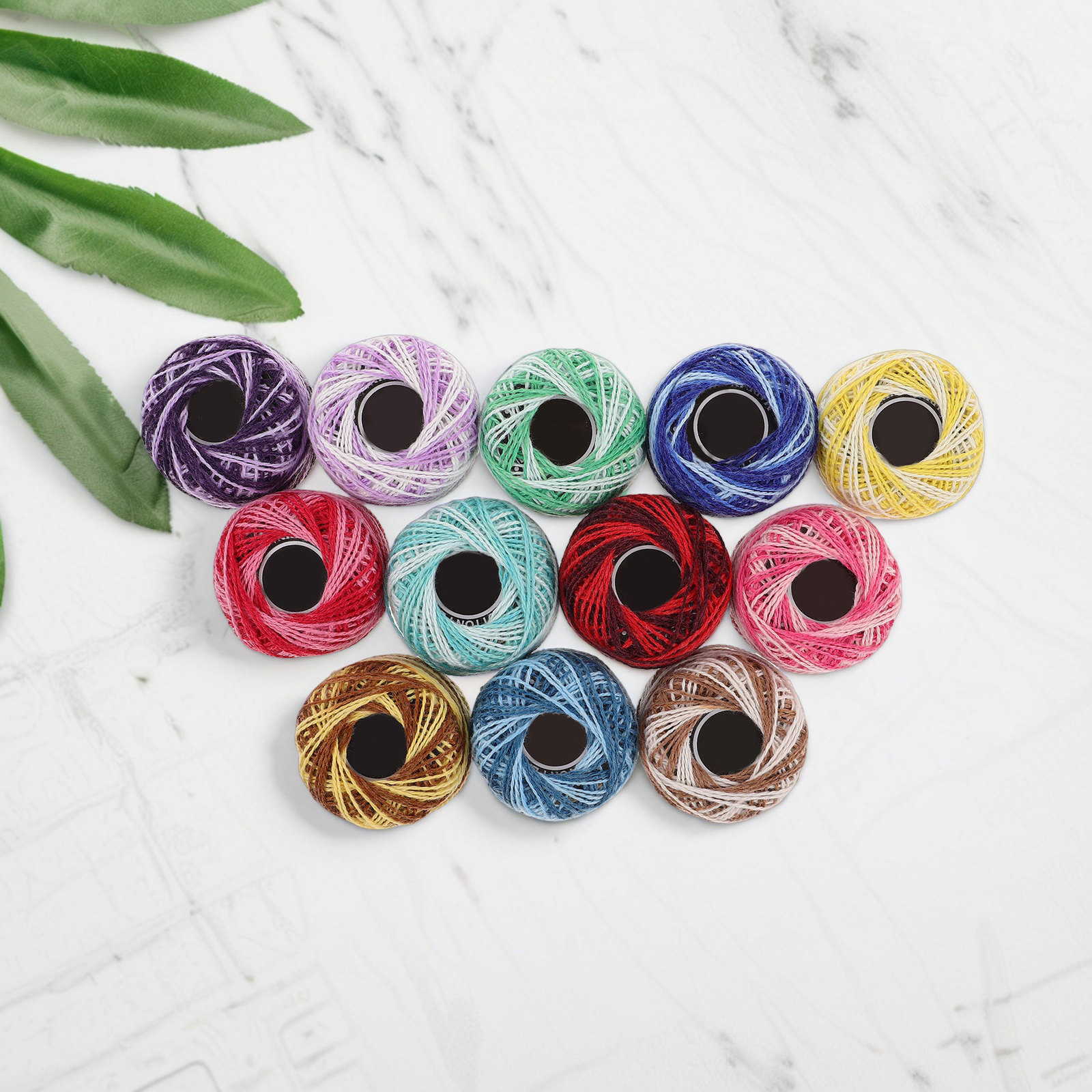12Pcs Colorful Cotton Embroide - Embroidery Craft 评论和价格