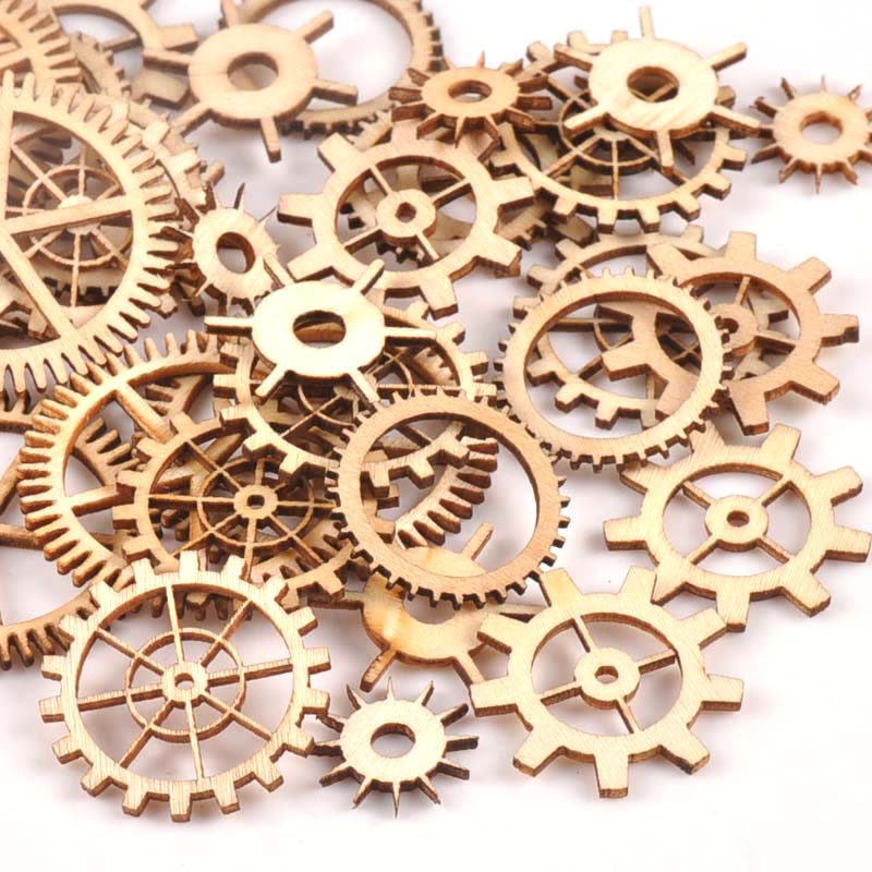 20-40mm 36pcs Unfinished Wood  - Embellishments For Scrapbooking 评论和价格