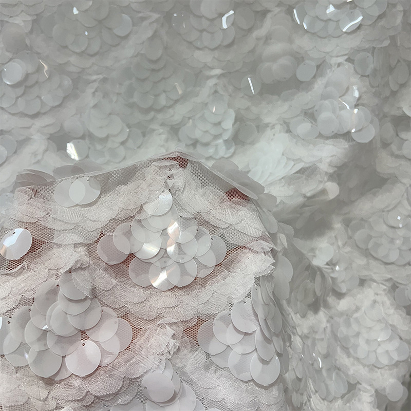 Mesh Base Cloth Sequin Embroid - Crystal Mesh Fabric 评论和价格