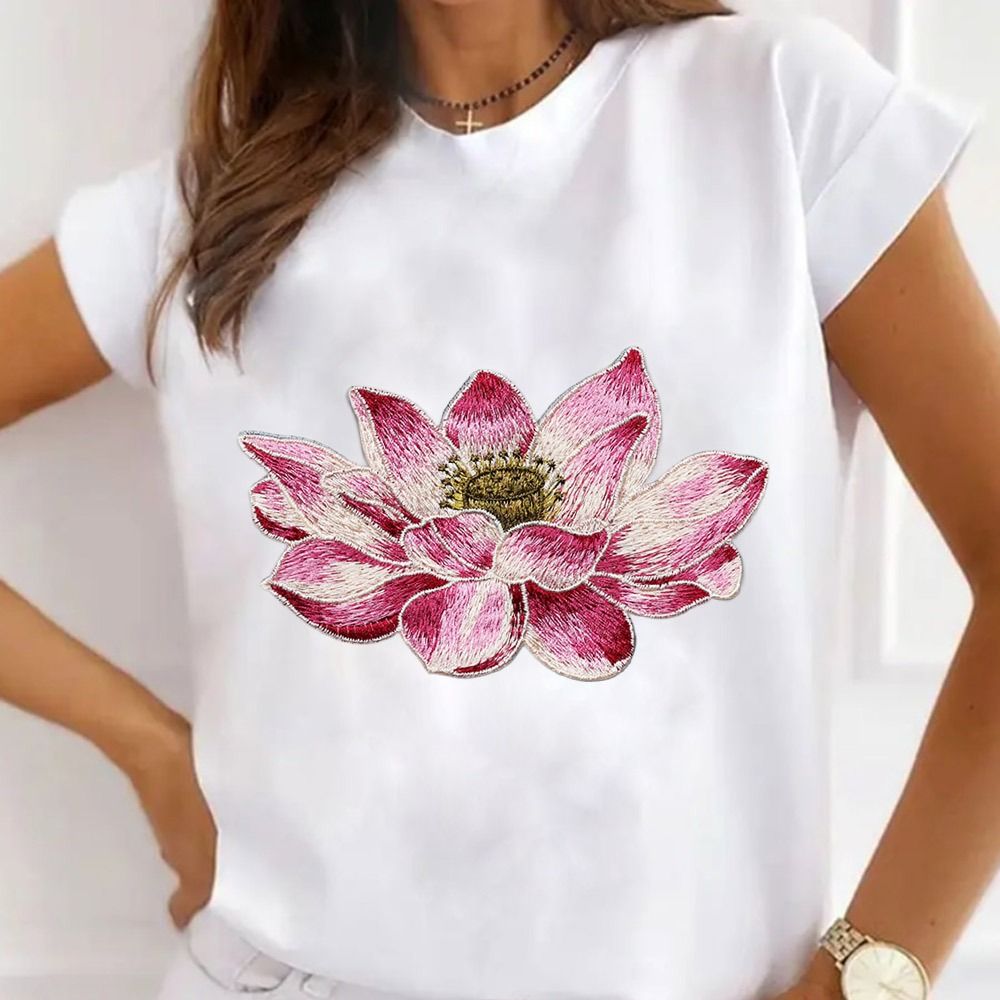 Soft Lotus Flower Patch Embroi - Applique Patch Flower 评论和价格