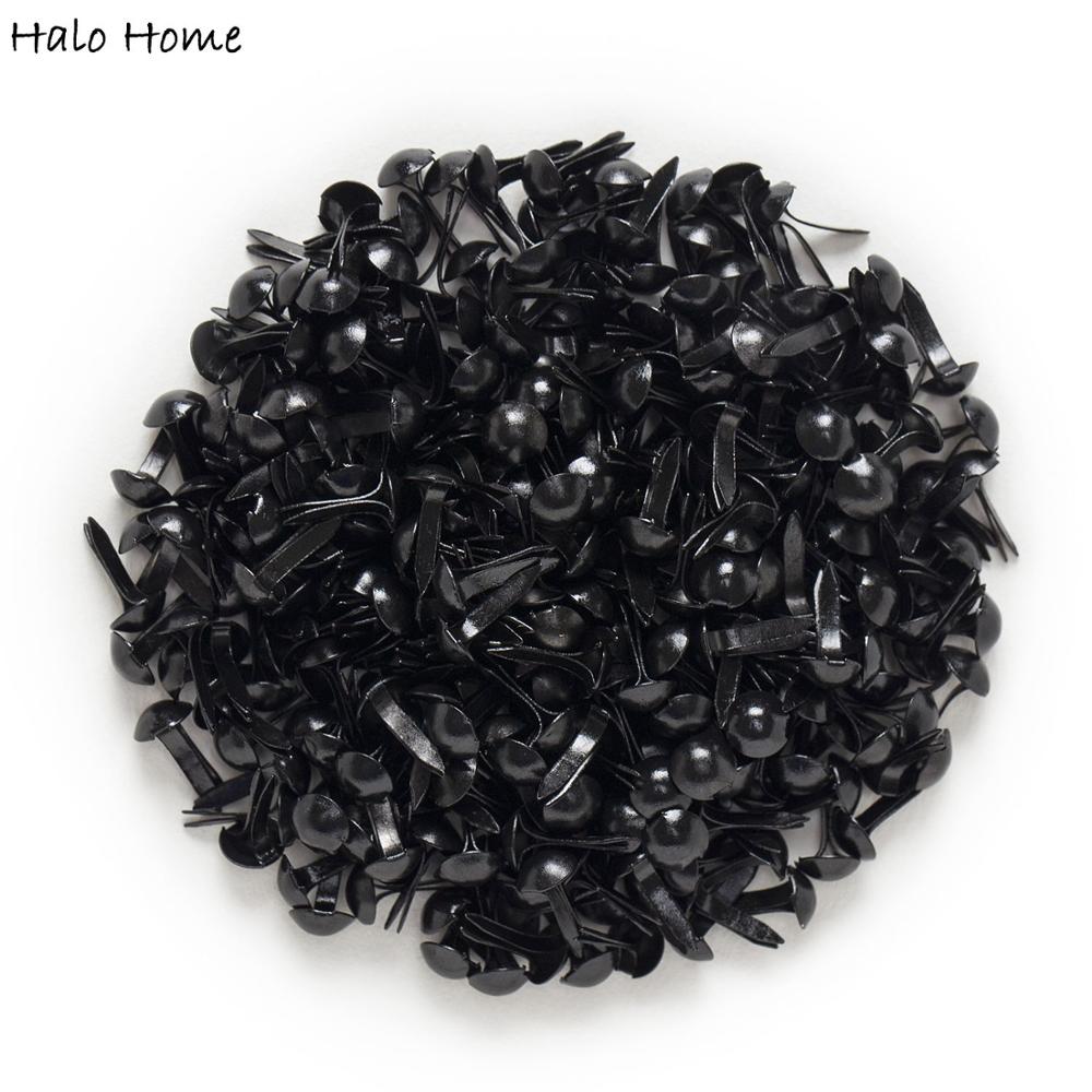 500 Pcs Black Round Brads Scra - Embellishments For Scrapbooking 评论和价格