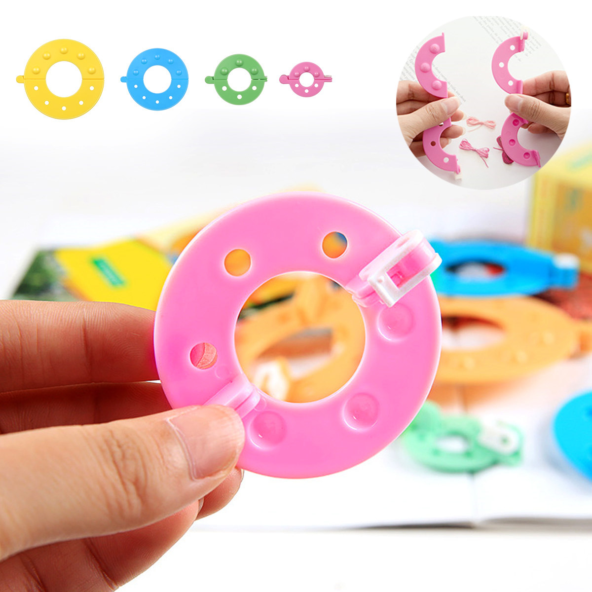 8Pcs Pompom Makers 4 Sizes Ess - Pom Pom Maker Tool 评论和价格