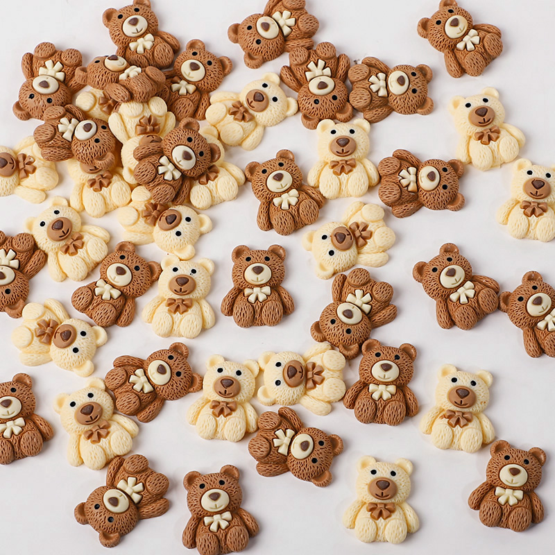 10/30/50pcs Resin Teddy Bear C - Embellishments For Scrapbooking 评论和价格