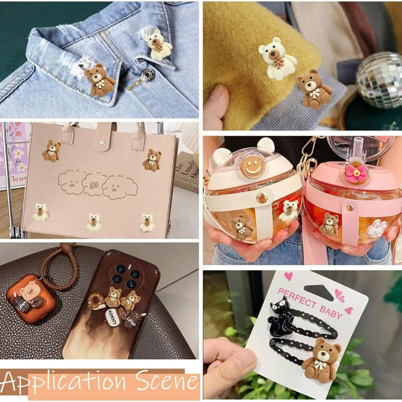 10/30/50pcs Resin Teddy Bear C - Embellishments For Scrapbooking 评论和价格