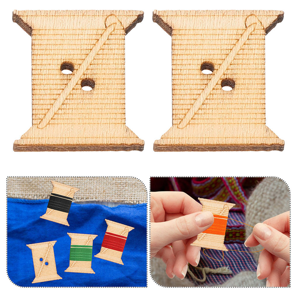 100Pcs Wooden Sewing Machine T - Embroidery Craft 评论和价格